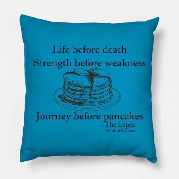 Journey before Pancakes Pillow by Crew