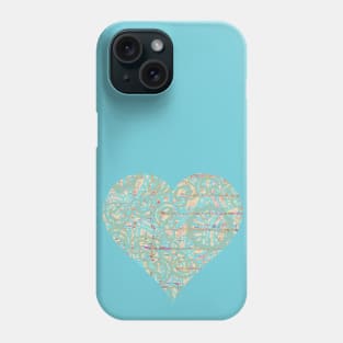 Ashram Heart, Heart Mask, Yoga Heart, Asian Heart, Persian Heart Phone Case