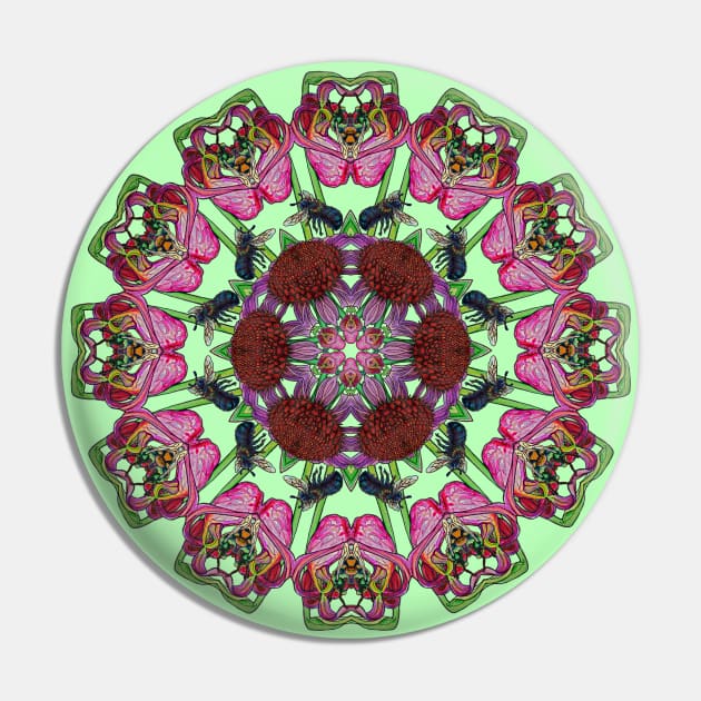 Carolinian Wildflowers Kaleidoscope Pin by ThisIsNotAnImageOfLoss