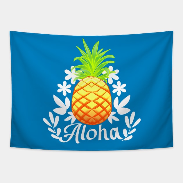 Pineapple Hawaii  Aloha - Summer Tapestry by dnlribeiro88