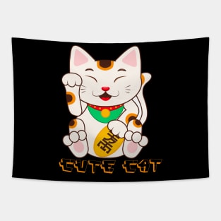 Cute Cat Chinese Design Tapestry