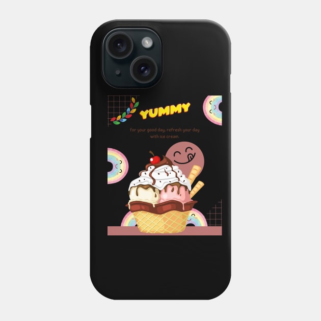 T-shirt ice cream Phone Case by Shop your dream come true