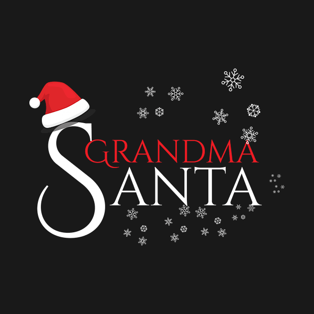 Grandma Santa Family Christmas Gifts for your Grandmother by Designtigrate