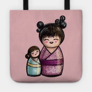 Kokeshis Mother and daughter Tote