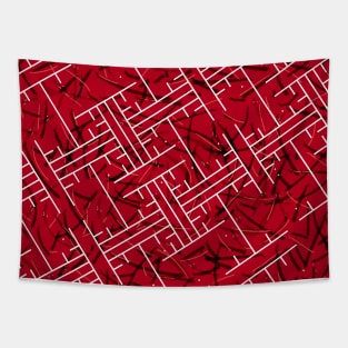 White Maze Fiery Edition Tapestry