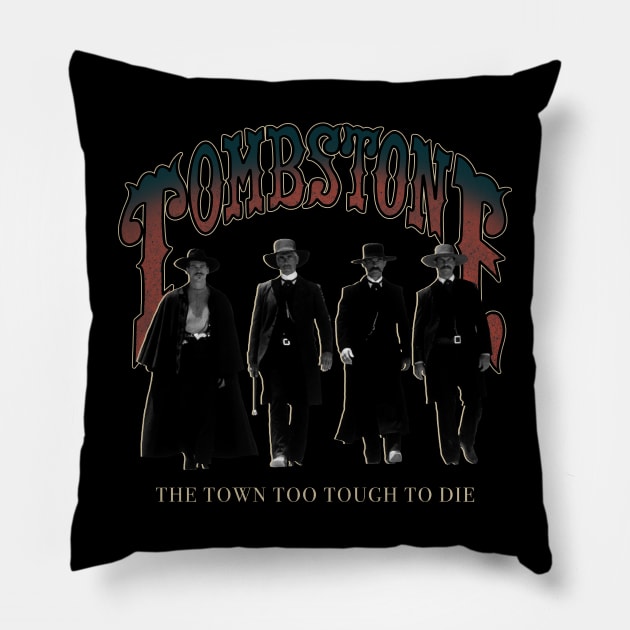 The town too tough to die Pillow by Polaroid Popculture