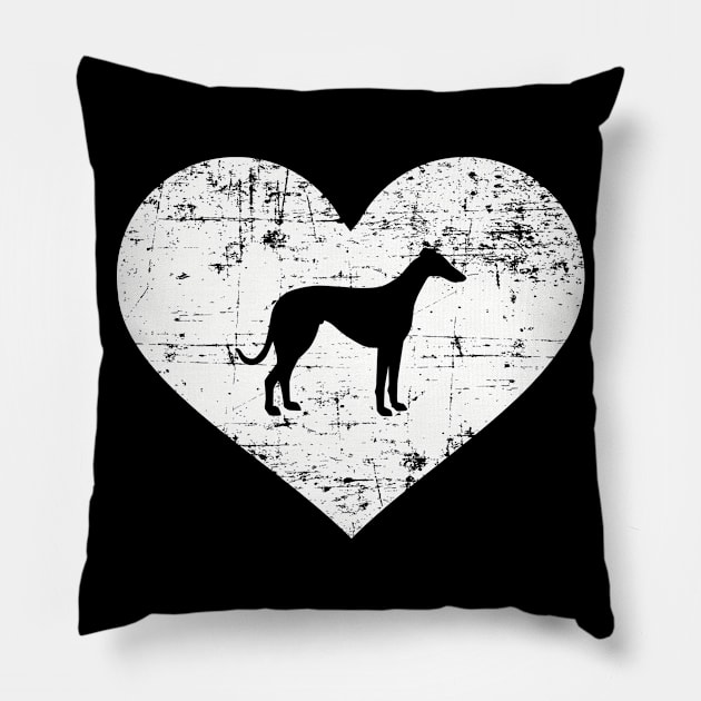 Greyhound heart Pillow by Designzz