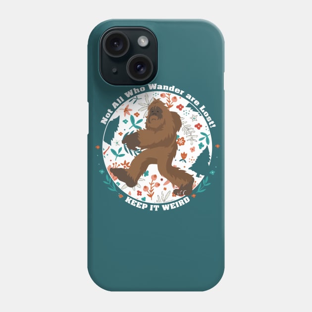 Not All Who Wander Phone Case by bluemoonartanddesigns