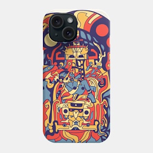 mister pakal the mayan agent astronaut ecopop art Phone Case