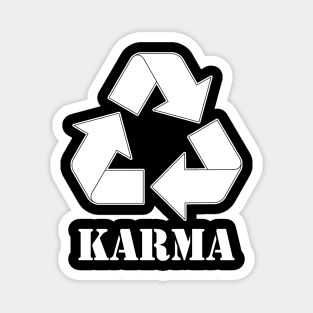 Karma Recycle White Magnet