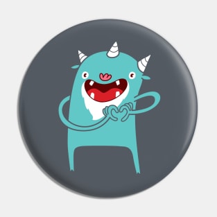 Monster Loves You Pin