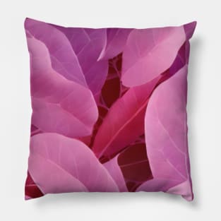 Beautiful Pink Leaves Pattern Pillow