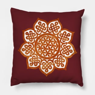 Earthy Celtic Mandala Pillow