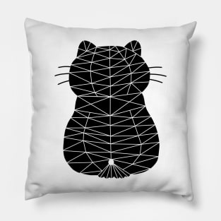 Cat sits upright, Cat Geometric for Light Pillow