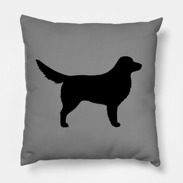 Nova Scotia Duck Tolling Retriever Silhouette Pillow by Coffee Squirrel