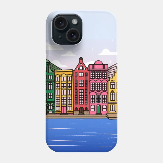 Amsterdam Dutch Houses Phone Case by hazal kirikci