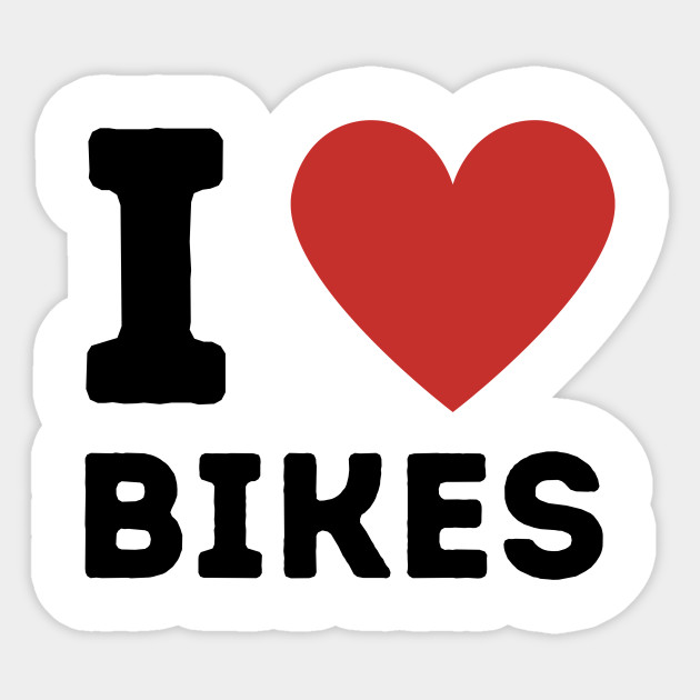 I Love Bikes Simple Heart Design 