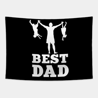 Best Dad Funny Mens T-Shirt and Fathers Day Tshirt Tapestry