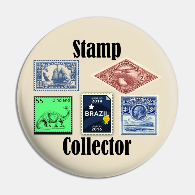 Stamp Collector Pin by MisterBigfoot