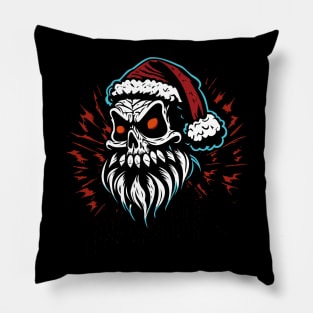 Santa Claus Skull Spooky Christmas Pillow