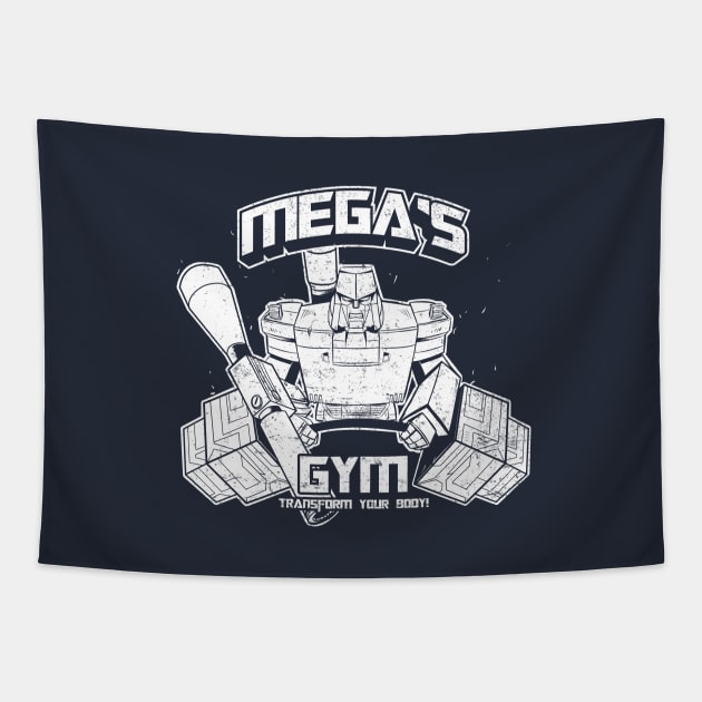 Mega's Gym Tapestry by CoinboxTees