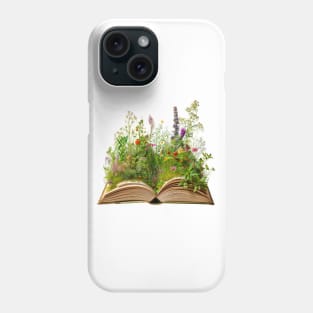 Various plants and flowers that grows in the pages of books Phone Case