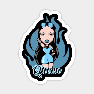 Queen Girl Doll Light Blue v10 Magnet