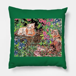 Cats in the Woods Pillow