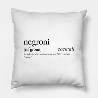 The Negroni cocktail Pillow