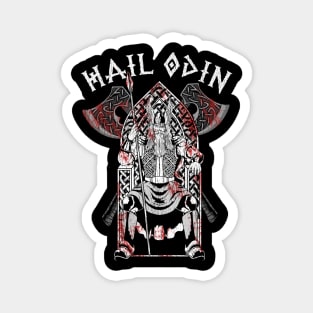 Hail Odin - Viking Mythology Warrior God Magnet