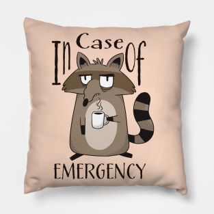 A Cup Of Coffee In Case Of Emergency Pillow