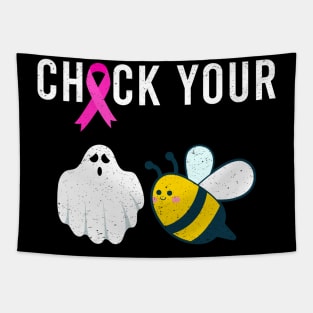 Check Your Boo Bees Shirt Funny Breast Cancer Halloween Gift Tapestry