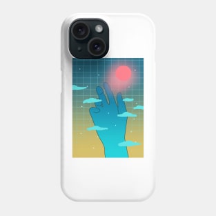 hand synthwave vaporwave Phone Case