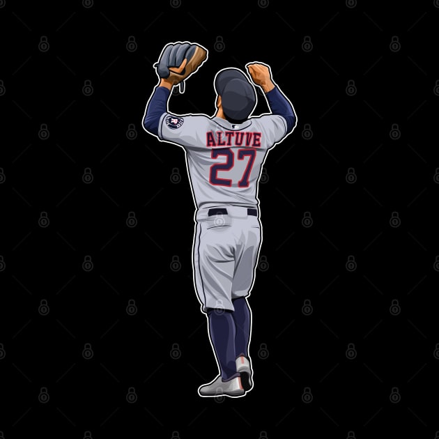 Jose Altuve #27 Celebrates Win by GuardWall17