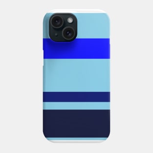 A singular combo of Sky Blue, Primary Blue, Darkblue and Cetacean Blue stripes. Phone Case