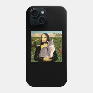 Mona Lisa and Her Blue Abyssinian Cat Phone Case