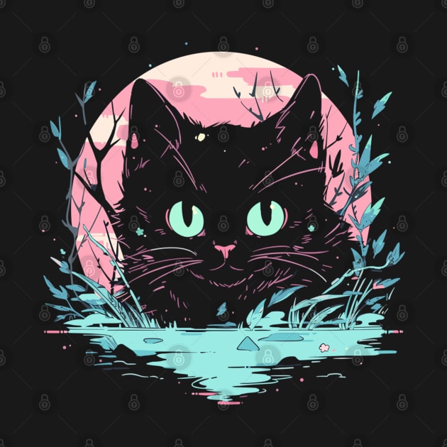 Cottagecore Goth Kawaii Anime Cat Gifts Men Girls Womens Cat by KsuAnn