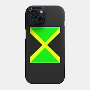 Jamaican flag black green and gold Phone Case