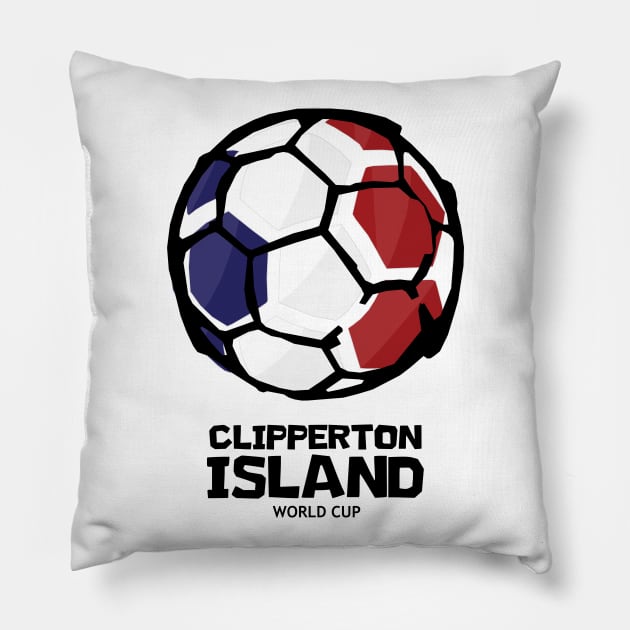 Clipperton Island Football Country Flag Pillow by KewaleeTee