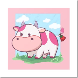 sweet lil strawberry cow Poster for Sale by rbw333