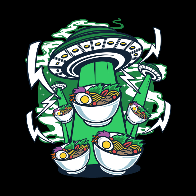 UFO Ramen Noodle Flying Japanese Ramen Lover by anubis1986