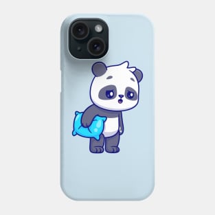 Cute Panda Sleepy Holding Pillow Cartoon Phone Case