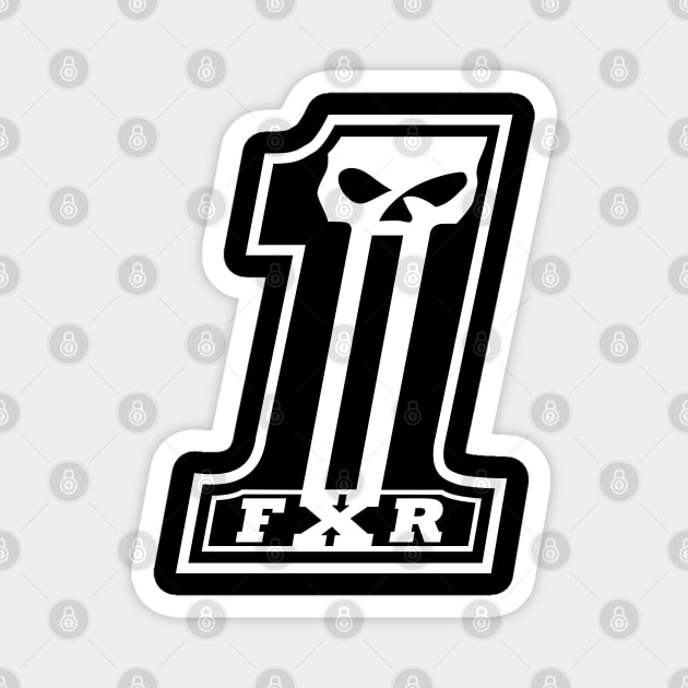 FXR 1 ONE SKULL Magnet by the_vtwins