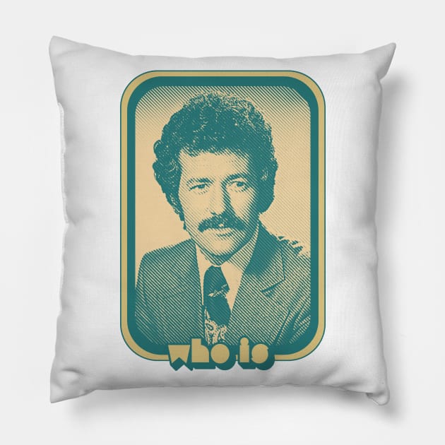 Who Is ... Alex Trebek / Retro Vintage Aesthetic Fan Design Pillow by DankFutura