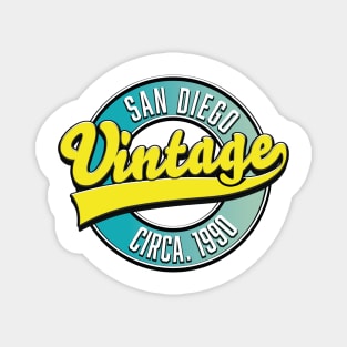 San diego Vintage 1990 logo Magnet