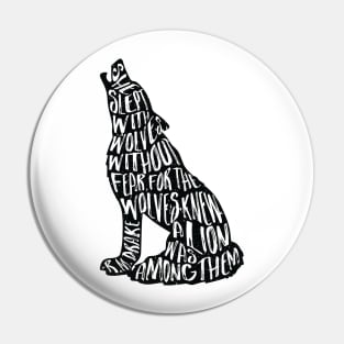 Wolf typography quote Pin