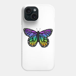 Rainbow butterfly v4 Phone Case