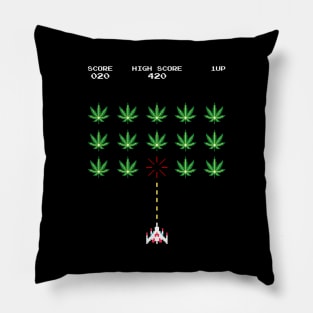 High Score Gamer/Stoner funny design Pillow