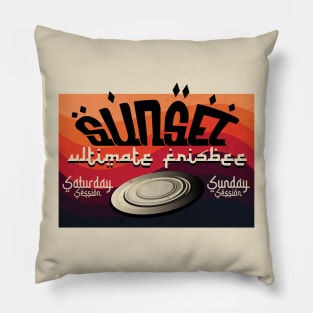 Sunset Ultimate Frisbee Pillow