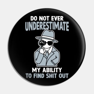 Private Investigator, Spying, True Crime Pin